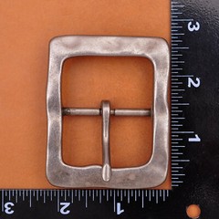 Heavy Duty Solid Antique Silver Center Bar Belt Buckle Fits 1-1/2&Prime; Leather Belts