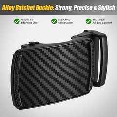 Men Ratchet Belt Buckle Only Belt Buckle Automatic Click Buckle for 1 3/8&Prime; Sl…