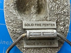 Mechanic Skull Crossed Wrench Hammer Tool Solid Fine Pewter Belt Buckle