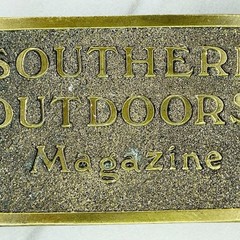 Vintage 1982 Great American Buckle Co Southern Outdoors Magazine Belt Buckle