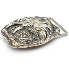 German silver belt buckle Raven, Crow belt buckle, Blackbird buckle