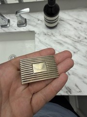 W Kleinberg Engine Turned Buckle 925 Sterling Silver