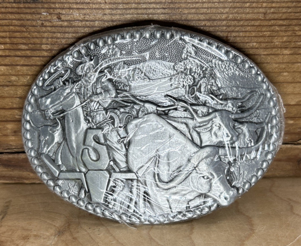NEW SEALED COWBOY WESTERN CATTLE DRIVE LONGHORN STEER ZEE SERIES BELT BUCKLE