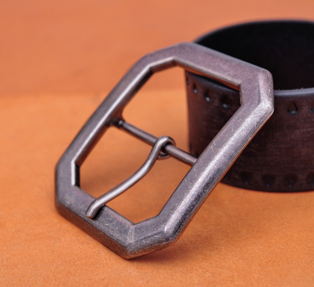Huge Wide Heavy Duty Strong Chipped Corner Center Bar Pin Belt Buckle Inner 45mm