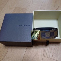 Louis Vuitton Pre-Owned Damier Belt Navy Brown