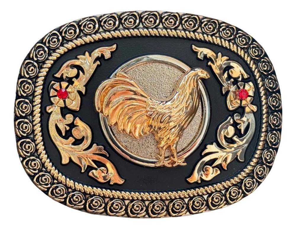 Mexican Rooster Chicken Charro Cowboy Belt Buckle Hebilla Vaquera Made In Mexico