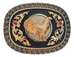 Mexican Rooster Chicken Charro Cowboy Belt Buckle Hebilla Vaquera Made In Mexico