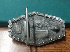 VINTAGE 1976 HONDA GOLD WING CHAIN LOGO LIMITED MOTORCYCLE BELT BUCKLE