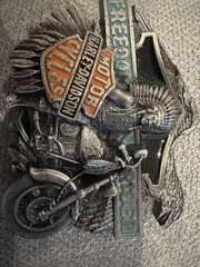 1993 Vtg Harley-Davidson Superglide Freedom Rider Belt Buckle Baron USA Chief