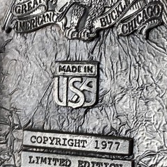 the great american buckle Co Pittsburgh Gear Neville Island Belt Buckle, 1977