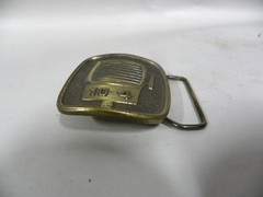 Vtg 10-4 CB Radio Microphone Motif Belt Buckle Made by Lewis Buckles (A5)