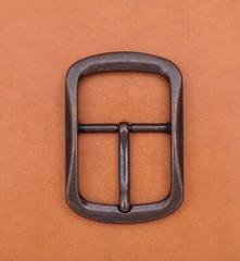 Heavy Duty Solid Antique Copper Two-Tone Center Bar Pin Belt Buckle Inner 40mm