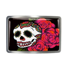 Day of the Dead Dia De Los Muertos Traditional Rockabilly Belt Buckle – 77