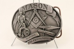 1992 Siskiyou Belt Buckle Co Masons Buckle Never Used
