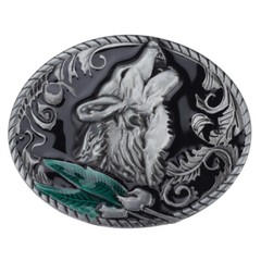 Wolf belt buckle for men&rsquo;s Western cowboy motorcycle riding