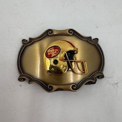 Vintage 1978 San Francisco 49ers Belt Buckle Raintree NFL Football Helmet Gold