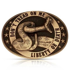 Montana Silversmiths Attitude Liberty or Death 2A Don&rsquo;t Tread On Me Belt Buckle