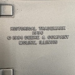 John Deere Vintage Belt Buckle 1984 Historical 1936 Trademark Moline Illinois