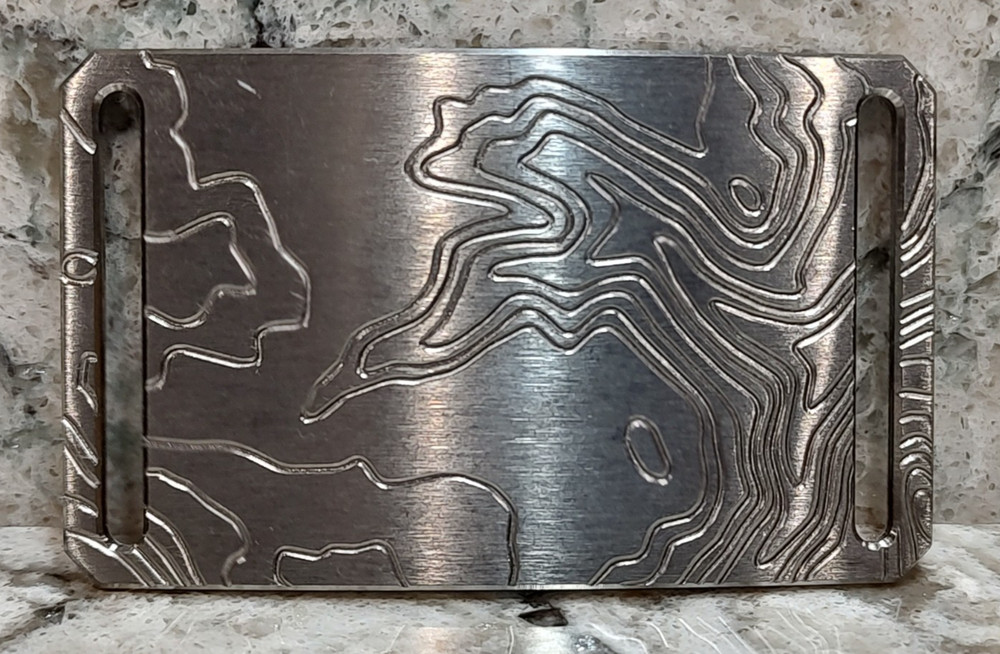 GRIP6 BELT BUCKLE – TITANIUM CONTOUR in NATURAL – WOMEN / MEN – 1.5 INCH WIDE