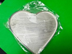 Beautiful Heart Shaped Textured Silver Color Ladies Soaked Project Belt Buckle