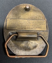 Zebco 40th Anniversary 1949-1989 Limited Edition Fish metal belt buckle