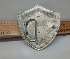 New Silver Gold Black Shield Shaped Metal Belt Buckle Rhinestones Fluer De Lis