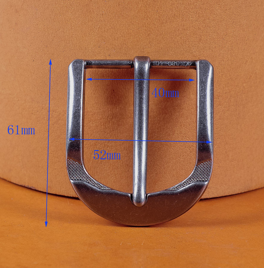 Metal Square Single Prong Pin Belt Buckle Fits 40MM Tongue Leather Belts Straps
