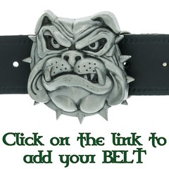 British Bulldog Belt Buckle Biker