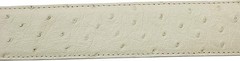 Genuine Exotic Full Quill Ostrich Skin Western Belt with Removable Buckle -White