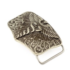 Medical german silver belt buckle Caduceus, Physician Medical Corps belt buckle