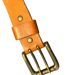 GAP Men&rsquo;s Leather Belt Size 38 | Brass Double Prong Buckle | Made in Taiwan GUC