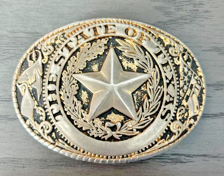 The State Of Texas Seal Oversized Belt Buckle Lone Star