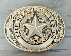 The State Of Texas Seal Oversized Belt Buckle Lone Star