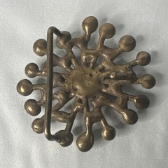 Vintage Jack Boyd Bronze Belt Buckle – Mid Century – Brutalist – Atomic Design