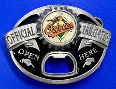 Official Tailgater Baltimore Orioles MLB Siskiyou Belt Buckle & Bottle Opener