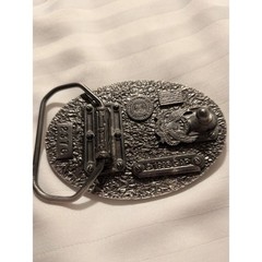 Vintage GAP Belt Buckle Air Force Academy USA 90s Collegiate Pewter Oval Buckle