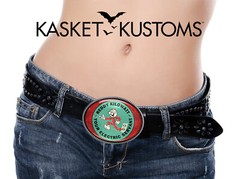 Reddy Kilowatt Belt Buckle – Retro Electric Co Art Handmade Oval Buckle – 381