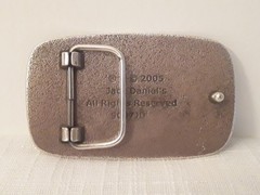 Jack Daniel&rsquo;s Old No.7 2005 Silver Metal Belt Buckle With Rope Style Border