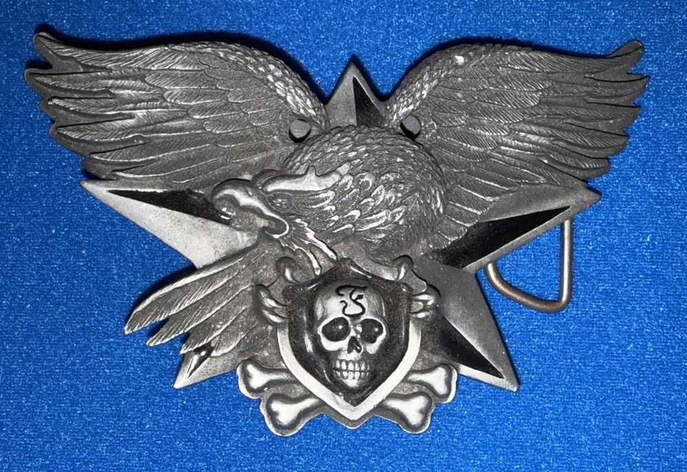 Vintage Felon Clothing Belt Buckle Eagle Zippo Holder Y2K 2003 Grunge Skater