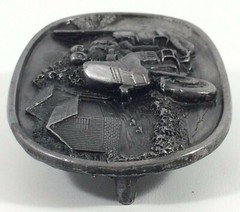 Vtg 1984 Bergamot Brass Works BIKER MOTORCYCLE Belt Buckle Man Women Mill USA