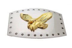 Men Western Silver Metal Belt Buckle Square Gold American Eagle Flying Bird Hole