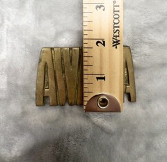 Solid Brass Gold AWANA Western Utility Belt Buckle for Men 2.75”x1.75” Fits 1.75