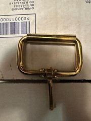 Lot 100 Belt Buckles. Approx. 2 inch X 1 Inch. Steel Buckle with Brass Finish