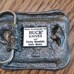 Buck Knives Western Belt Buckle Four Generations Silver Antique Finish 9505AG