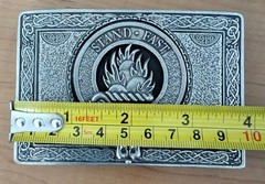 Stand Fast Gaelic Theme Scotland Kily Belt Buckle Pewter Pin