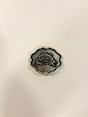 Vintage Pewter Bass Fish Belt Buckle from late 1970&rsquo;S to 1980&rsquo;S