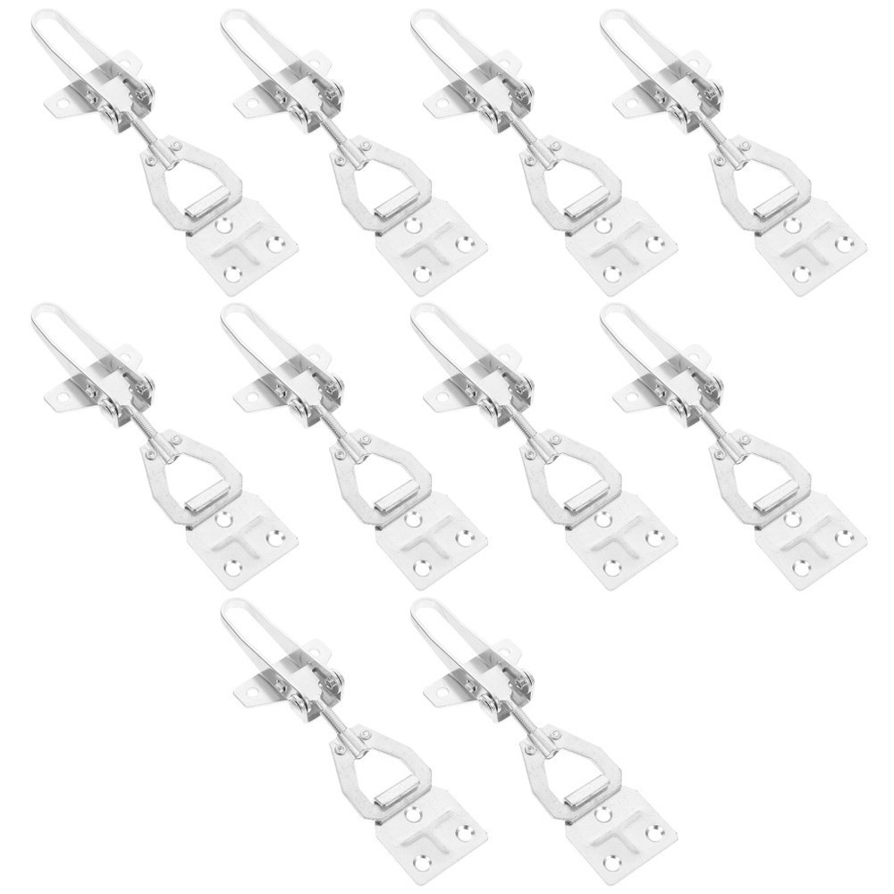 10Pcs Silver Steel Beekeeping Toggle Latch with Buckle for Home Use