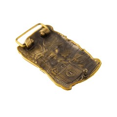 Cowboys Trophy brass buckle, Buffalo Skull, Texas Longhorn Cattle Skull, Ranch