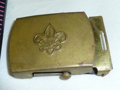 VINTAGE **BOY SCOUTS INSIGNIA*** BRASS WEB BELT BUCKLE