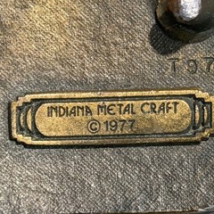 Vintage 1977 Indiana Metal Craft Bald Eagle Belt Buckle Bronze Tone Distressed